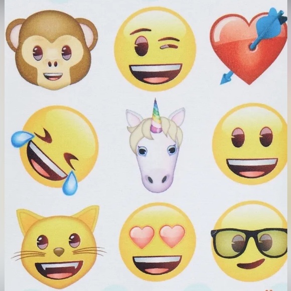 Emoji Girls 2-Piece Long Sleeve Fleece Pajama Set size 10/12 - Picture 2 of 3